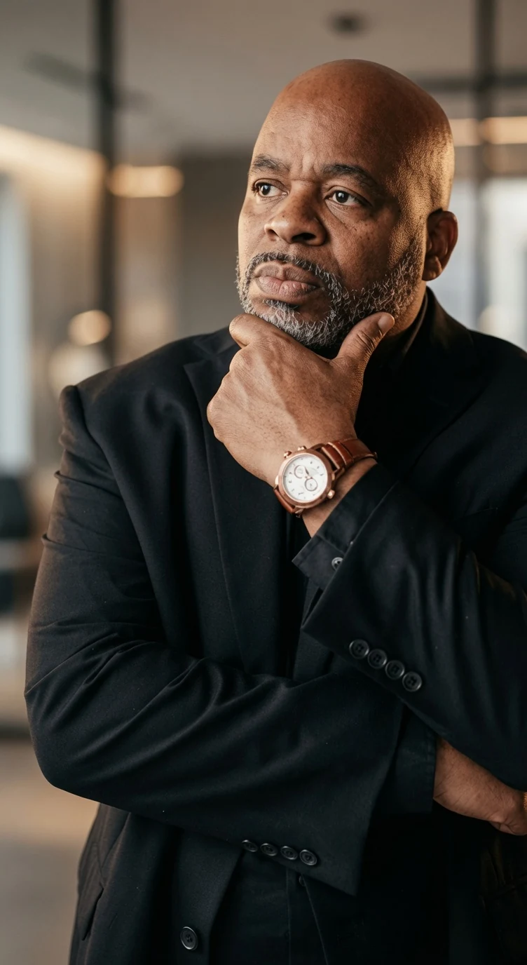Andre Norman, standing portrait